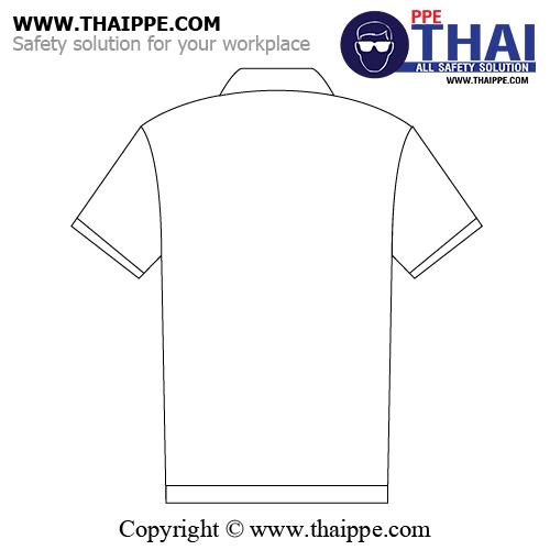 เสื้อ POLO-ผู้ชาย แบบไม่มีกระเป๋าหน้าอก ผ้า TC