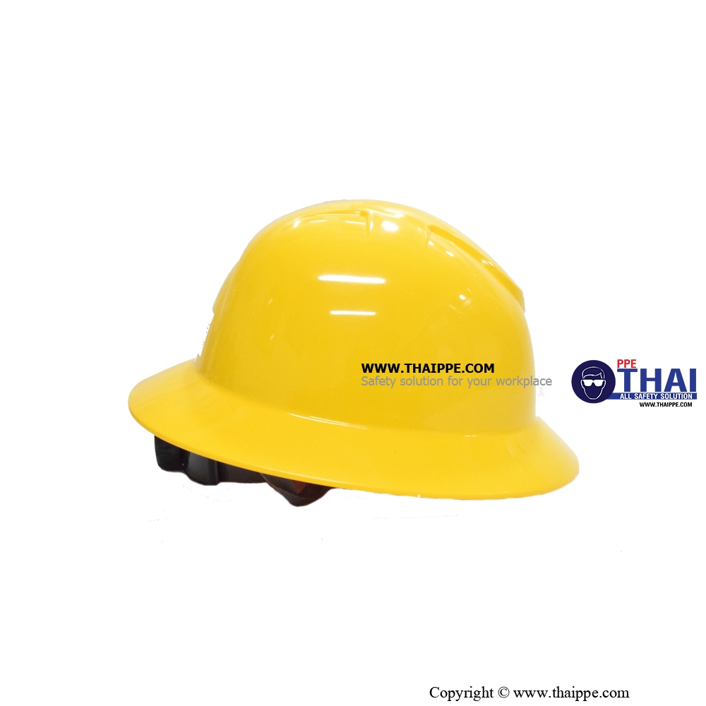 BSH-08 FULL BRIM หมวกนิรภัยปีกรอบ BESTSAFE สี : สีเหลือง