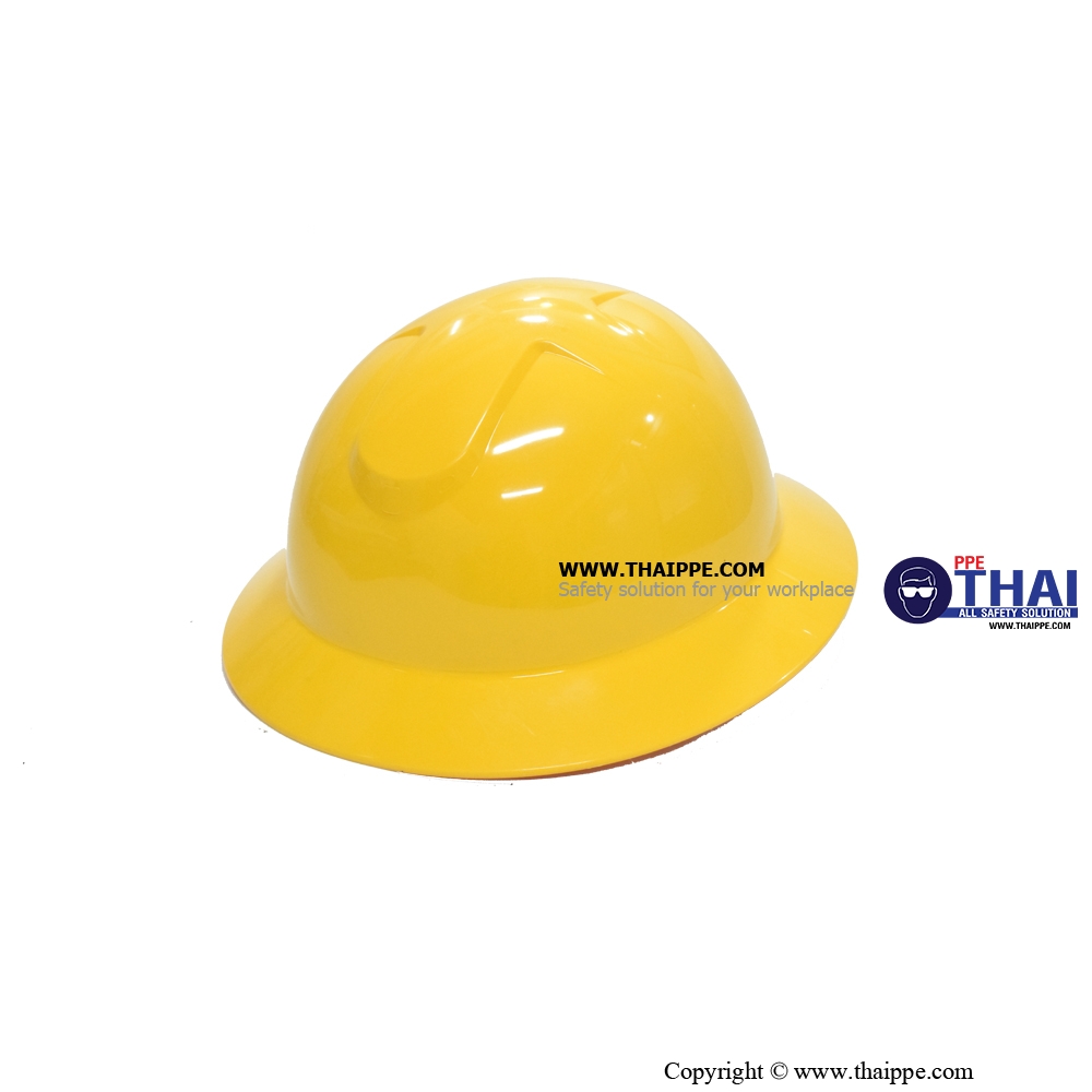 BSH-08 FULL BRIM หมวกนิรภัยปีกรอบ BESTSAFE สี : สีเหลือง